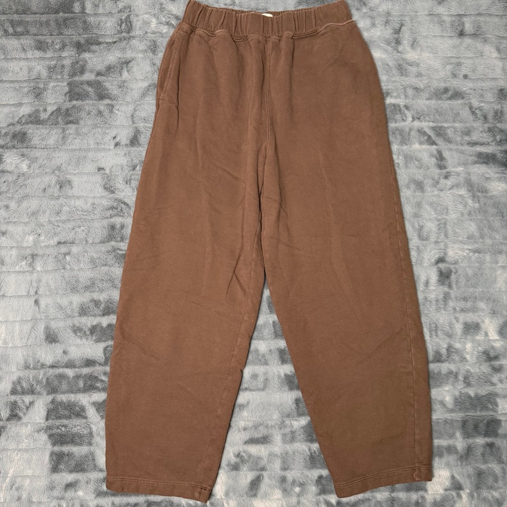 American Eagle Sweatpants Womens XS Brown Wide Leg High Rise Relaxed Fleece